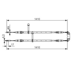 Handbrake Cable BOSCH 1987477245 OE Ref 50 59 829