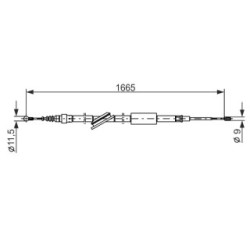 Handbrake Cable BOSCH 1987477249 OE Ref 8N0 609 721 G