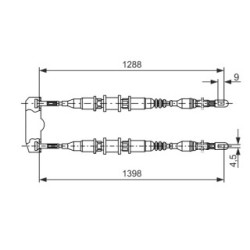 Handbrake Cable BOSCH 1987477258 OE Ref 5 22 640