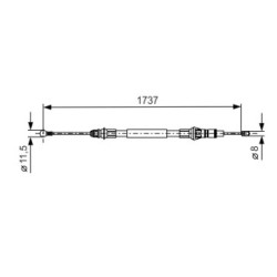 Handbrake Cable BOSCH 1987477261 OE Ref 44 18 464