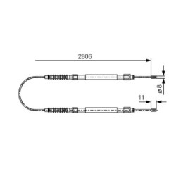Handbrake Cable BOSCH 1987477262 OE Ref K1330058080