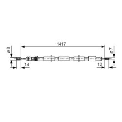 Handbrake Cable BOSCH 1987477273 OE Ref 4745 67