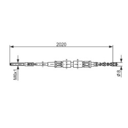Handbrake Cable BOSCH 1987477322 OE Ref 179 609 721