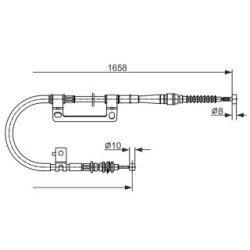 Handbrake Cable BOSCH 1987477331 OE Ref 7573814