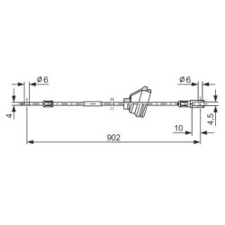Handbrake Cable BOSCH 1987477349 OE Ref 3530622
