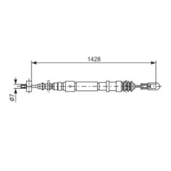 Handbrake Cable BOSCH 1987477353 OE Ref 3456981