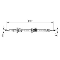 Câble de frein à main BOSCH 1987477358 pour VOLVO 850 OE 35466648 BOSCH