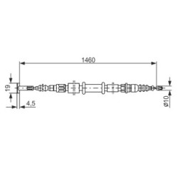 Handbrake Cable BOSCH 1987477375 OE Ref 60577826
