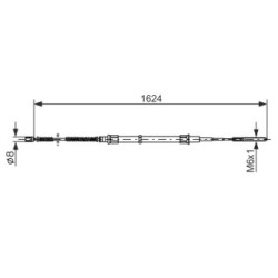 Handbrake Cable BOSCH 1987477407 OE Ref 3A0 609 721 B