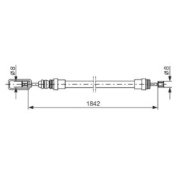 Handbrake Cable BOSCH 1987477422 OE Ref 4745 71