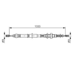 Handbrake Cable BOSCH 1987477440 OE Ref 4745 J5