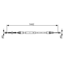 Câble de frein à main BOSCH 1987477442 pour CITROËN, PEUGEOT SAXO, 106 OE 4745H7 BOSCH