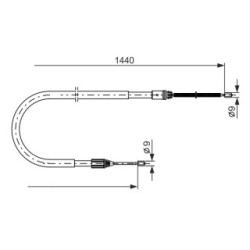 Handbrake Cable BOSCH 1987477475 OE Ref 77 00 834 651