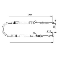 Handbrake Cable BOSCH 1987477541 OE Ref 46420 20480