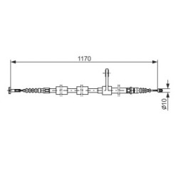 Câble de frein à main BOSCH 1987477554 pour ALFA ROMEO 147 OE 46542755 BOSCH