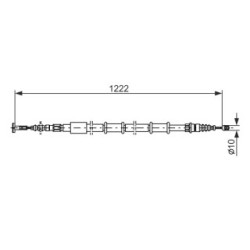 Câble de frein à main BOSCH 1987477555 pour LANCIA LYBRA OE 46546713 BOSCH