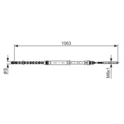 Handbrake Cable BOSCH 1987477568 OE Ref 4745 G9