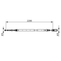 Handbrake Cable BOSCH 1987477569 OE Ref K1473321080