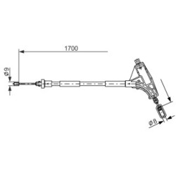 Handbrake Cable BOSCH 1987477575 OE Ref 4745 H9