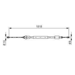 Câble de frein à main BOSCH 1987477577 pour CITROEN, PEUGEOT BERLINGO, PARTNER BOSCH