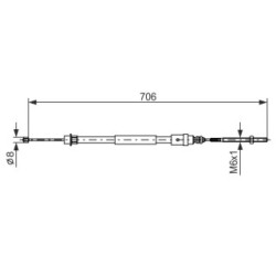 Câble de frein à main BOSCH 1987477578 pour PEUGEOT 406 OE 4745J6 BOSCH
