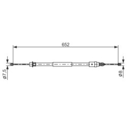 Handbrake Cable BOSCH 1987477579 OE Ref 4745 J7