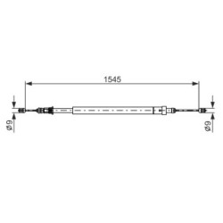 Câble de frein à main BOSCH 1987477583 pour CITROEN XSARA OE 4745K1 BOSCH