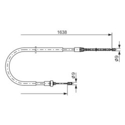 Handbrake Cable BOSCH 1987477586 OE Ref 4745 N4
