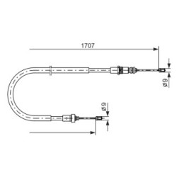Handbrake Cable BOSCH 1987477587 OE Ref 4745 N5