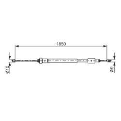 Handbrake Cable BOSCH 1987477595 OE Ref 4745 X9