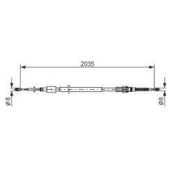 Handbrake Cable BOSCH 1987477598 OE Ref 4746 20
