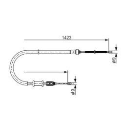 Câble de frein à main BOSCH 1987477632 pour NISSAN, RENAULT KUBISTAR, KANGOO BOSCH