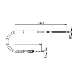 Handbrake Cable BOSCH 1987477636 OE Ref 77 00 424 472