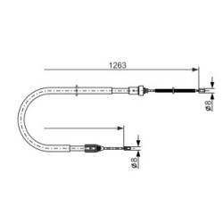 Handbrake Cable BOSCH 1987477642 OE Ref 77 00 424 928