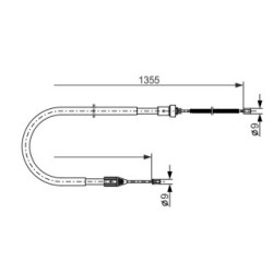 Handbrake Cable BOSCH 1987477644 OE Ref 77 00 426 005