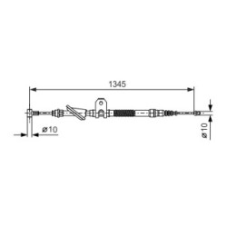 Câble de frein à main BOSCH 1987477657 pour LANCIA KAPPA OE 60629718 BOSCH