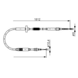 Handbrake Cable BOSCH 1987477659 OE Ref 8D0 609 721 H