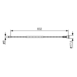 Handbrake Cable BOSCH 1987477661 OE Ref 90576454