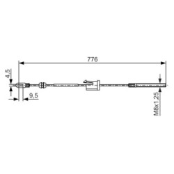 Câble de frein à main BOSCH 1987477681 pour SAAB 900 OE 4241311 BOSCH