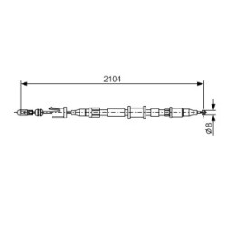 Handbrake Cable BOSCH 1987477682 OE Ref 42 41 329