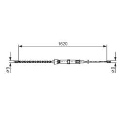 Handbrake Cable BOSCH 1987477684 OE Ref 1J0 609 721 S