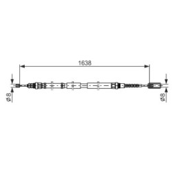Handbrake Cable BOSCH 1987477688 OE Ref 4745 82