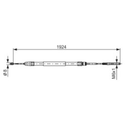 Handbrake Cable BOSCH 1987477693 OE Ref 34 41 1 162 998