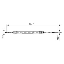 Handbrake Cable BOSCH 1987477694 OE Ref 34 41 1 162 999
