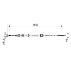 Câble de frein à main BOSCH 1987477698 pour AUDI, SEAT, SKODA, VW OE 1J0609721AP BOSCH