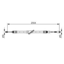 Handbrake Cable BOSCH 1987477699 OE Ref A 202 420 29 85