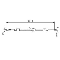 Handbrake Cable BOSCH 1987477701 OE Ref A 210 420 18 85