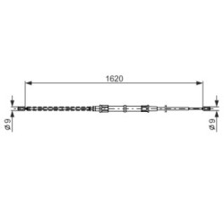 Câble de frein à main BOSCH 1987477704 pour SKODA OCTAVIA OE 1J0609721D BOSCH