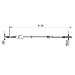 Handbrake Cable BOSCH 1987477705 OE Ref 6X0 609 721 D