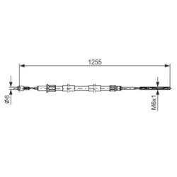 Câble de frein à main BOSCH 1987477709 pour BMW Z3 OE 34401166054